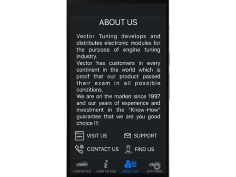 Introduction of our Vector Tuning BT iOS App